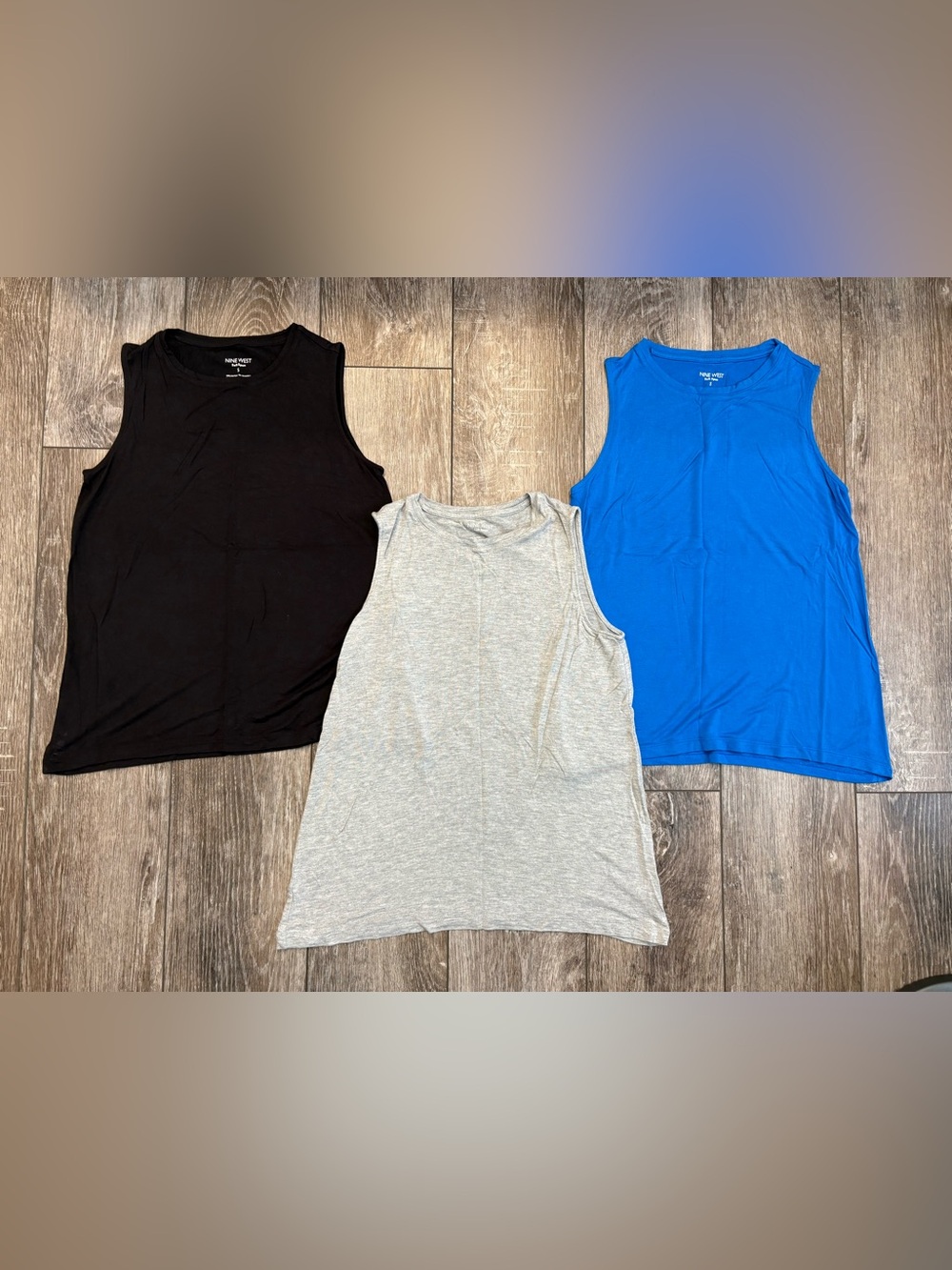 Nine West Soft-Spun Sleeveless Tank Tops- Set of 3- Size Small
